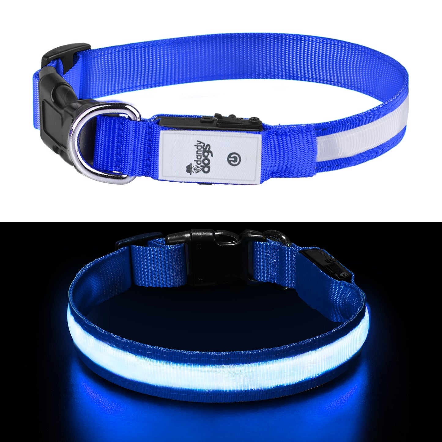 Collier lumineux rechargeable Dandy Dogs "Classic LED"