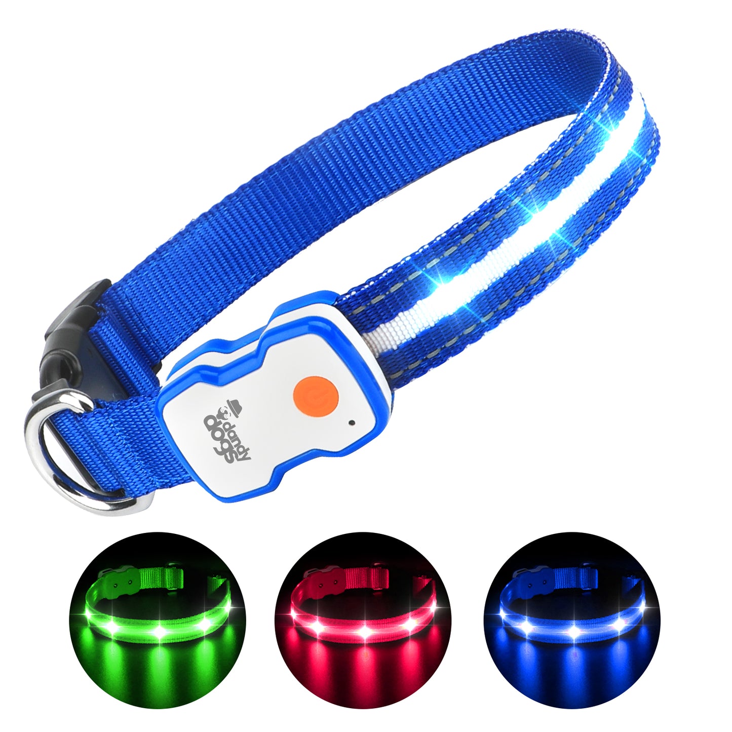Collier lumineux rechargeable Dandy Dogs "GLOW"
